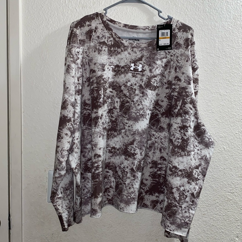 Under Armour Rival Terry Printed Crewneck Sweatshirt